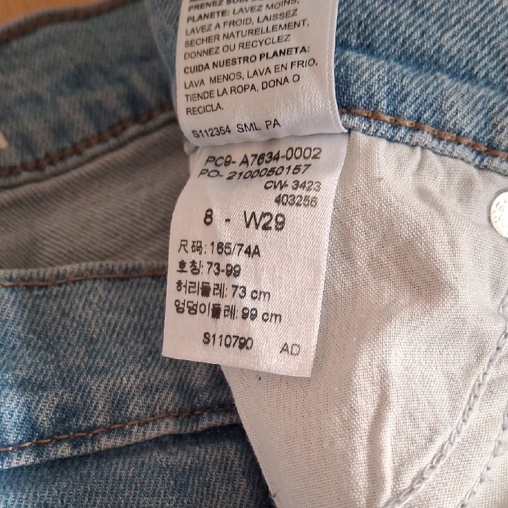 Signature by Levi Strauss Blue Denim Pencil Skirt Size 8 - Picture 6 of 10